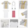 imageIDOPIP Muslim Baby Boys Ramadan Eid Outfit Cardigan Kaftan Thobe Arabic Islamic Abaya Dubai Robe Clothes with Head ScarfRopeGray