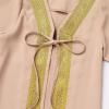 imageIDOPIP Muslim Baby Boys Ramadan Eid Outfit Cardigan Kaftan Thobe Arabic Islamic Abaya Dubai Robe Clothes with Head ScarfRopeKhaki