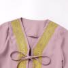 imageIDOPIP Muslim Baby Boys Ramadan Eid Outfit Cardigan Kaftan Thobe Arabic Islamic Abaya Dubai Robe Clothes with Head ScarfRopePurple