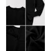 imageIDOPIP Muslim Dress for Girls Islamic Prayer Abaya Smocked Long Sleeve Kaftan Robe Dresses with Hijab Ramadan Dubai OutfitsBlack
