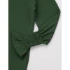 imageIDOPIP Muslim Dress for Girls Islamic Prayer Abaya Smocked Long Sleeve Kaftan Robe Dresses with Hijab Ramadan Dubai OutfitsDark Green