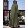 imageIDOPIP Muslim Dresses for Women One Piece Long Sleeve Islamic Prayer Ramadan Abaya Hooded Hijab Loose Maxi Kaftan Dubai RobeArmy Green