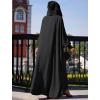 imageIDOPIP Muslim Dresses for Women One Piece Long Sleeve Islamic Prayer Ramadan Abaya Hooded Hijab Loose Maxi Kaftan Dubai RobeBlack
