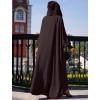 imageIDOPIP Muslim Dresses for Women One Piece Long Sleeve Islamic Prayer Ramadan Abaya Hooded Hijab Loose Maxi Kaftan Dubai RobeCoffee