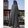 imageIDOPIP Muslim Dresses for Women One Piece Long Sleeve Islamic Prayer Ramadan Abaya Hooded Hijab Loose Maxi Kaftan Dubai RobeDark Gray