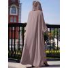 imageIDOPIP Muslim Dresses for Women One Piece Long Sleeve Islamic Prayer Ramadan Abaya Hooded Hijab Loose Maxi Kaftan Dubai RobeTaro