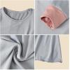 imageIDOPIP Muslim Girls Dress for Kids Long Sleeve Islamic Prayer Abaya Dress Maxi Kaftan Thobe with Hijab 2PCS Modest ClothesGray  Plain