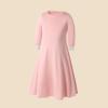 imageIDOPIP Muslim Girls Dress for Kids Long Sleeve Islamic Prayer Abaya Dress Maxi Kaftan Thobe with Hijab 2PCS Modest ClothesPink  Plain