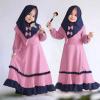 imageIDOPIP Muslim Girls Dress for Kids Long Sleeve Islamic Prayer Abaya Dress Maxi Kaftan Thobe with Hijab 2PCS Modest ClothesPink  Ruffle