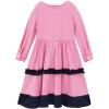 imageIDOPIP Muslim Girls Dress for Kids Long Sleeve Islamic Prayer Abaya Dress Maxi Kaftan Thobe with Hijab 2PCS Modest ClothesPink  Ruffle