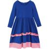 imageIDOPIP Muslim Girls Dress for Kids Long Sleeve Islamic Prayer Abaya Dress Maxi Kaftan Thobe with Hijab 2PCS Modest ClothesRoyal Blue  Pink  Ruffle