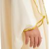 imageIDOPIP Muslim Thobe for Boys Islamic Arabic Kaftan Robe Ramadan Kids Long Sleeve Embroidery Tassels Open Front Cardigan ThobeBeige