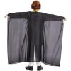 imageIDOPIP Muslim Thobe for Boys Islamic Arabic Kaftan Robe Ramadan Kids Long Sleeve Embroidery Tassels Open Front Cardigan ThobeBlack