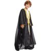imageIDOPIP Muslim Thobe for Boys Islamic Arabic Kaftan Robe Ramadan Kids Long Sleeve Embroidery Tassels Open Front Cardigan ThobeBlack
