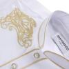 imageIDOPIP Muslim Thobe for Boys Kids Long Sleeve Islamic Arabic Kaftan Robe Embroidery Middle East Prayer Clothes with PocketsWhite  Gold