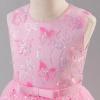 imageIDOPIP Sequin Flower Girl Lace Dress for Kids Wedding Pageant Party Formal Long Gown Princess First Communion Tulle DressesPink Sequin Butterfly