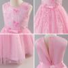 imageIDOPIP Sequin Flower Girl Lace Dress for Kids Wedding Pageant Party Formal Long Gown Princess First Communion Tulle DressesPink Sequin Butterfly