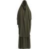 imageIDOPIP Two Pieces Jilbab Modest Dress for Muslim Women Long Maxi Khimar  Skirt with Hijab Burkas Islamic Abaya Dress OutfitArmy Green