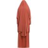 imageIDOPIP Two Pieces Jilbab Modest Dress for Muslim Women Long Maxi Khimar  Skirt with Hijab Burkas Islamic Abaya Dress OutfitOrange
