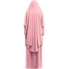 imageIDOPIP Two Pieces Jilbab Modest Dress for Muslim Women Long Maxi Khimar  Skirt with Hijab Burkas Islamic Abaya Dress OutfitPink