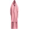 imageIDOPIP Two Pieces Jilbab Modest Dress for Muslim Women Long Maxi Khimar  Skirt with Hijab Burkas Islamic Abaya Dress OutfitPink