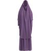 imageIDOPIP Two Pieces Jilbab Modest Dress for Muslim Women Long Maxi Khimar  Skirt with Hijab Burkas Islamic Abaya Dress OutfitPurple