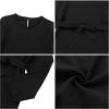 imageIDOPIP Womens Muslim Abaya Dress 2 Pieces Set Long Sleeve Button Down Shirt and Pants Casual Arabic Islamic Dubai OutfitsBlack  Belt