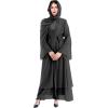 imageMuslim Abaya Dress for Women  Long Sleeve Islamic Dubai Abaya Cardigan Robe  Middle East Prayer Dress with HijabBlack