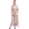 imageMuslim Abaya Dress for Women  Long Sleeve Islamic Dubai Abaya Cardigan Robe  Middle East Prayer Dress with HijabKhaki