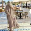 imageMuslim Abaya Dress for Women  Long Sleeve Islamic Dubai Abaya Cardigan Robe  Middle East Prayer Dress with HijabKhaki