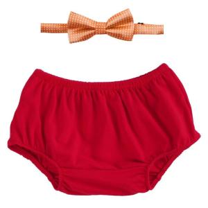 imageIDOPIP Baby Boys First 1st Valentines Day Birthday Cake Smash Outfit Gentleman Formal Bowtie and Diaper Covers Bloomers Shorts Clothes Set for Photo Props Party Red Bowtie 324 MonthsRed  Orange Bowtie