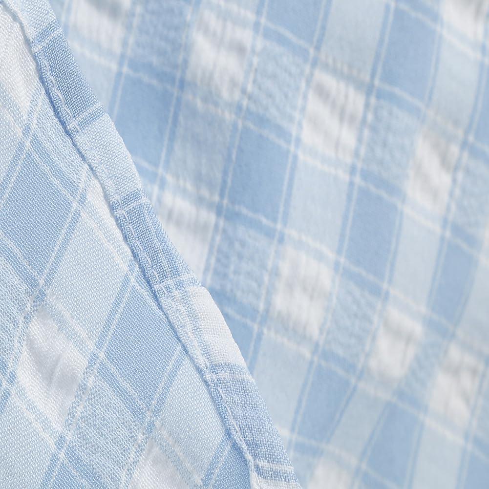 imageIDOPIP Womens 1950s Vintage Plaid Dress Retro Cocktail Swing Dress Prom Party Midi Dress Wedding Guest Outfit Gingham GownBlue