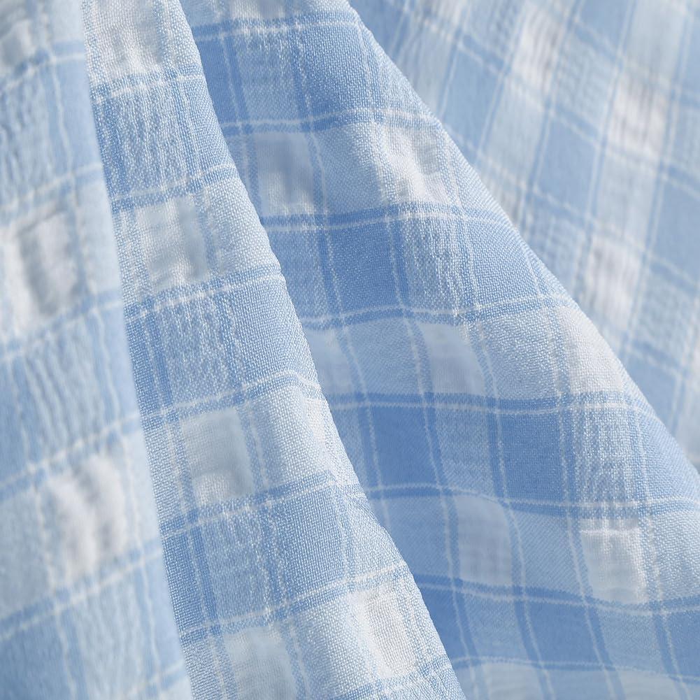 imageIDOPIP Womens 1950s Vintage Plaid Dress Retro Cocktail Swing Dress Prom Party Midi Dress Wedding Guest Outfit Gingham GownBlue