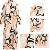 imageIDOPIP Abaya Dress for Women Muslim Set Long Sleeve Ramadan Islamic Dress Shirt with Pants 2PCS Dubai Prayer Casual ClothesApricot  Print