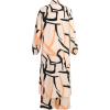 imageIDOPIP Abaya Dress for Women Muslim Set Long Sleeve Ramadan Islamic Dress Shirt with Pants 2PCS Dubai Prayer Casual ClothesApricot  Print