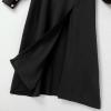 imageIDOPIP Abaya Dress for Women Muslim Set Long Sleeve Ramadan Islamic Dress Shirt with Pants 2PCS Dubai Prayer Casual ClothesBlack  Split