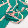 imageIDOPIP Abaya Dress for Women Muslim Set Long Sleeve Ramadan Islamic Dress Shirt with Pants 2PCS Dubai Prayer Casual ClothesGreen  Print