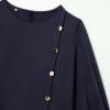 imageIDOPIP Abaya Dress for Women Muslim Set Long Sleeve Ramadan Islamic Dress Shirt with Pants 2PCS Dubai Prayer Casual ClothesNavy Blue  Split