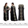 imageIDOPIP Embroidery Applique Abayas for Women Muslim Maxi Kaftan Dresses Full Cover Islamic Dubai Robe Ramadan Casual Moroccan