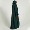 imageIDOPIP Muslim Dress for Girls One Piece Long Sleeve Islamic Prayer Dress with Hijab Casual Maxi Kaftan Abaya Gown ClothesGreen