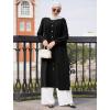 imageIDOPIP Muslim Long Dress for Women Long Sleeve Maxi Button Shirt Abayas Casual Kaftan Dubai Oversize Robe Islamic Clothing