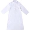 imageIDOPIP Muslim Thobe for Boys Kids Long Sleeve Islamic Arabic Kaftan Robe Middle East Dubai Prayer Dress Clothes with PocketsWhite