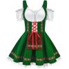 imageIDOPIP Oktoberfest Costume Women German Beer Festival Dress Traditional Bavarian Dirndl Dress Wench Carnival Halloween OutfitGreen