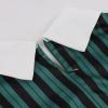 imageIDOPIP Women Black Striped Halloween Cosplay Costume Dress Elegant Tie Neck Midi Dress 1950s Vintage Cocktail Shirt DressDark Green
