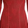 imageIDOPIP Women Long Bell Sleeve Corset Mini Dress Floral Lace Tie Front Ruffle Dress Empire Waist Club Cocktail Party DressRed