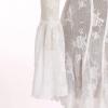 imageIDOPIP Women Long Bell Sleeve Corset Mini Dress Floral Lace Tie Front Ruffle Dress Empire Waist Club Cocktail Party DressWhite