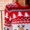 imageIDOPIP Women Long Sleeve Christmas Pullover Sweater 2024 Top Crewneck Winter Casual Xmas Knitted Top Reindeer SweatshirtsRed