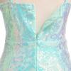 imageIDOPIP Women Sexy One Shoulder Sparkle Sequin Bodycon Dress Glitter Cocktail Party Mini Dress Elegant Fitted Homecoming DressGreen