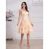 imageIDOPIP Women Vintage Floral Embroidery Mesh Dress 1950s Elegant Cocktail Party Swing Dress Formal ALine Tulle Prom GownYellow