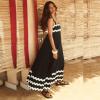 imageIDOPIP Womens Summer Casual Dress Beach Floral Maxi Dress Elegant Spaghetti Sleeveless Smocked Sundress Weeding Guest DressBlack